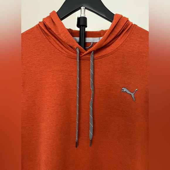 Vibrant Puma Men's Burnt Orange Colored Hoodie - Picture 3 of 8